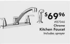 Valu Home Centers Chrome Kitchen Faucet Includes Sprayer offer