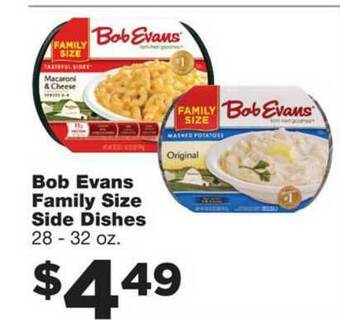 Family Fare Bob Evans Family Size Side Dishes offer