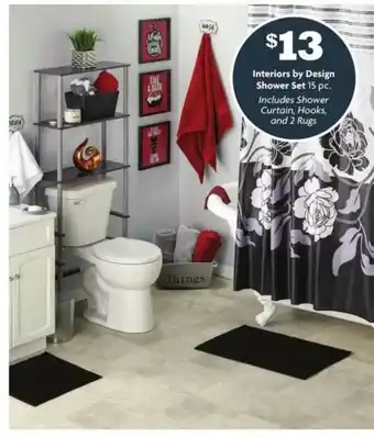 Family Dollar Interiors By Design Shower Set offer