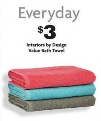 Family Dollar Interiors By Design Value Bath Towel offer