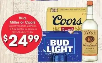 Kroger Bud, Miller or Coors offer