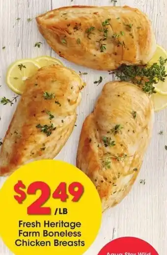 Kroger Fresh Heritage Farm Boneless Chicken Breasts offer