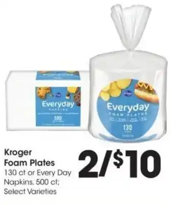 Kroger Kroger Foam Plates 130 ct offer