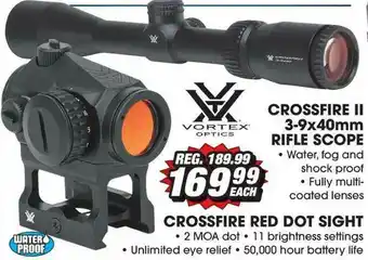 Big 5 Vortex Optics Crossfire Ii 3-9x40mm Rifle Scope Crossfire Red Dot Sight offer