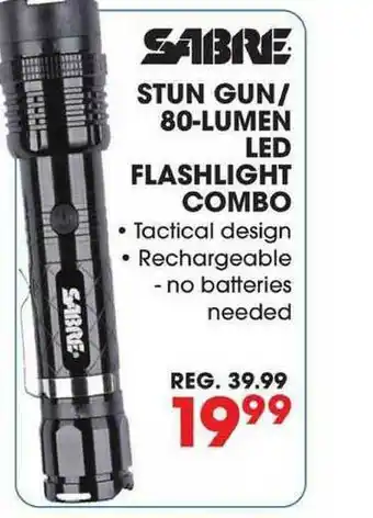 Big 5 Sabre Stun Gun 80-lumen Led Flashlight Combo offer