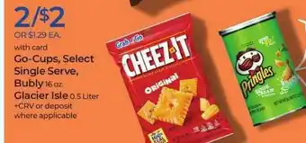 Rite Aid Go-cups Select Single Serve Bubly Glacier Isle offer