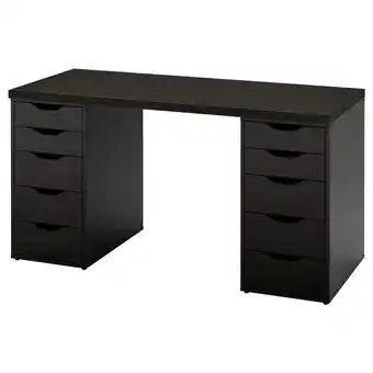 Ikea Lagkapten / alex Desk, black-brown, 55 1/8x23 5/8 offer