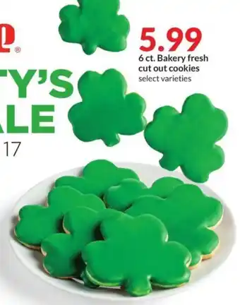 Hy-Vee Bakery fresh cut out cookies offer
