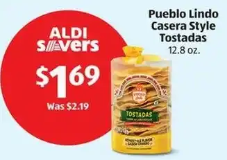 Aldi Pueblo Lindo Casera Style Tostadas 12.8 oz. offer