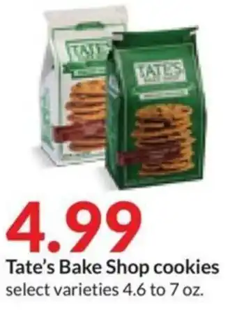 Hy-Vee Tate's Bake Shop cookies select varieties 4.6 to 7 oz. offer