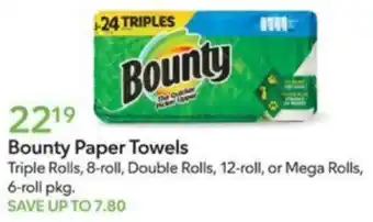 Publix Bounty Paper Towels offer