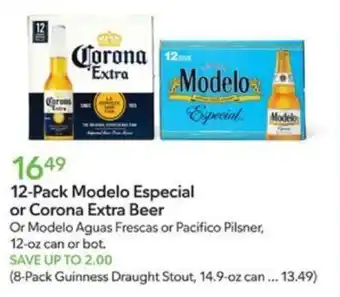 Publix 12-Pack Modelo Especial or Corona Extra Beer offer