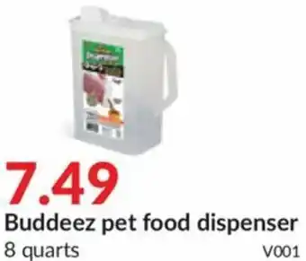 Hy-Vee Buddeez Pet Food Dispenser 8 Quarts offer