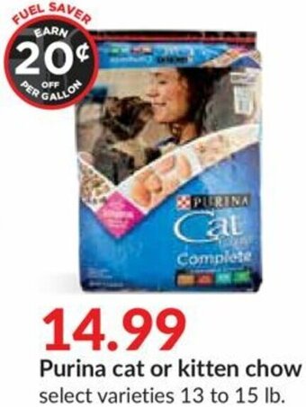 Hy-Vee Purina Cat Or Kitten Chow offer