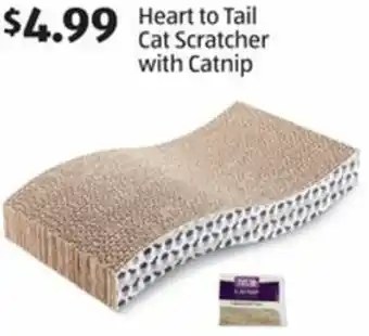 Aldi Heart To Tail Cat Scratcher With Catnip offer