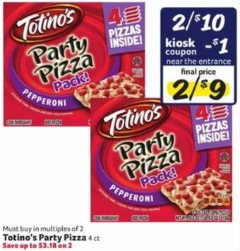 Winn Dixie Totino's Party Pizza offer