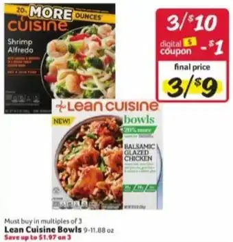 Winn Dixie Lean Cuisine Bowls 9-11.88 oz offer