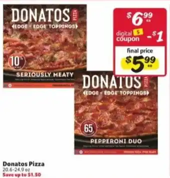 Winn Dixie Donatos Pizza 20.6-24.9 oz offer