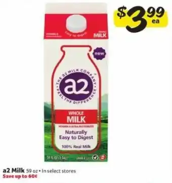 Winn Dixie A2 Milk 59 oz offer