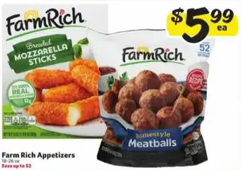 Winn Dixie Farm Rich Appetizers 18-26 oz offer