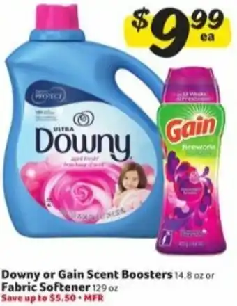 Winn Dixie Downy Or Gain Scent Boosters 14.8 oz Or Fabric Softener 129 oz offer