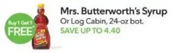 Publix Mrs. Butterworth's Syrup offer