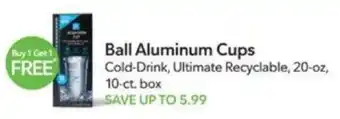 Publix Ball Aluminum Cups offer