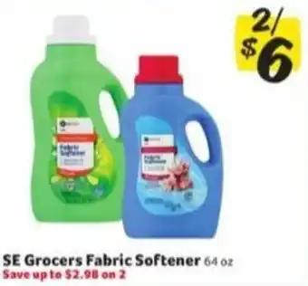 Winn Dixie SE Grocers Fabric Softener 64 oz offer
