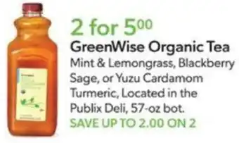 Publix GreenWise Organic Tea offer