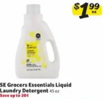 Winn Dixie SE Grocers Essentials Liquid Laundry Detergent 45 oz offer