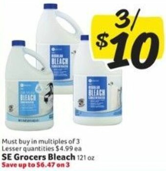 Winn Dixie SE Grocers Bleach offer