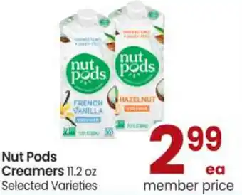 Safeway Nut Pods Creamers 11.2 oz offer