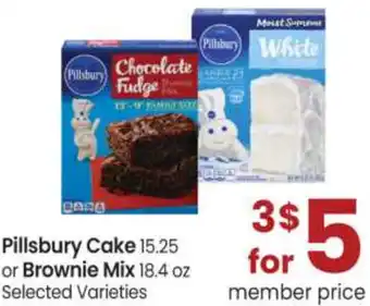 Safeway Pillsbury Cake 15.25 Or Brownie Mix 18.4 oz offer