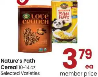 Safeway Nature's Path Cereal 10-14 oz offer