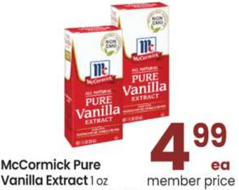 Safeway McCormick Pure Vanilla Extract 1 oz offer