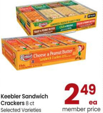 Safeway Keebler Sandwich Crackers offer