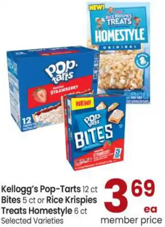 Safeway Kellogg's Pop-Tarts Bites Or Rice Krispies Treats Homestyle offer