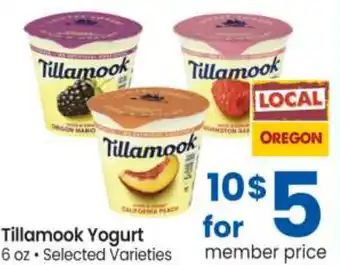 Safeway Tillamook Yogurt 6 oz offer