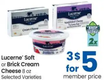 Safeway Lucerne'Soft Or Brick Cream Cheese 8 oz offer