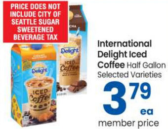 Safeway International Delight Iced Coffee offer