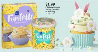 Fareway Pillsbury Funfetti Spring Cake Mix or Frosting 15.25-15.6 oz offer