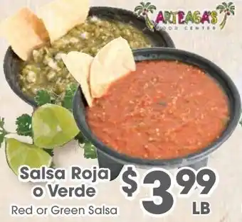 Arteagas Food Center Red or Green Salsa offer