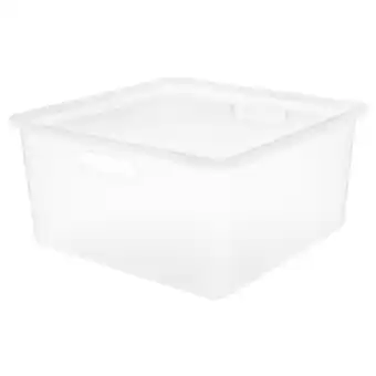 Ikea Jordbruk Storage box with lid, clear, 13x13x6 offer