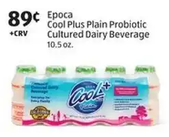 Aldi Epoca Cool Plus Plain Probiotic Cultured Dairy Beverage offer
