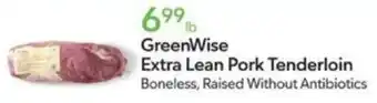 Publix GreenWise Extra Lean Pork Tenderloin offer