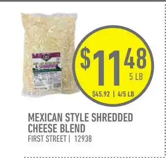 US Foods Chef's Store Mexican Style Shredded Cheese Blend offer