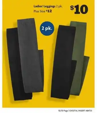 Family Dollar Ladies Leggings offer
