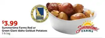 Fareway Summertime Farms Red or Green Giant Idaho Goldust Potatoes 5 lb bag offer