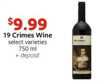 Fareway 19 Crimes Wine offer