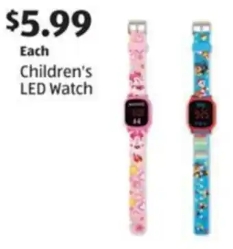 Aldi Children's LED Watch offer